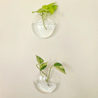 Wall Hanging Glass Flower Plant