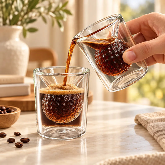 Double Layer Golf Ball Glass — view 1