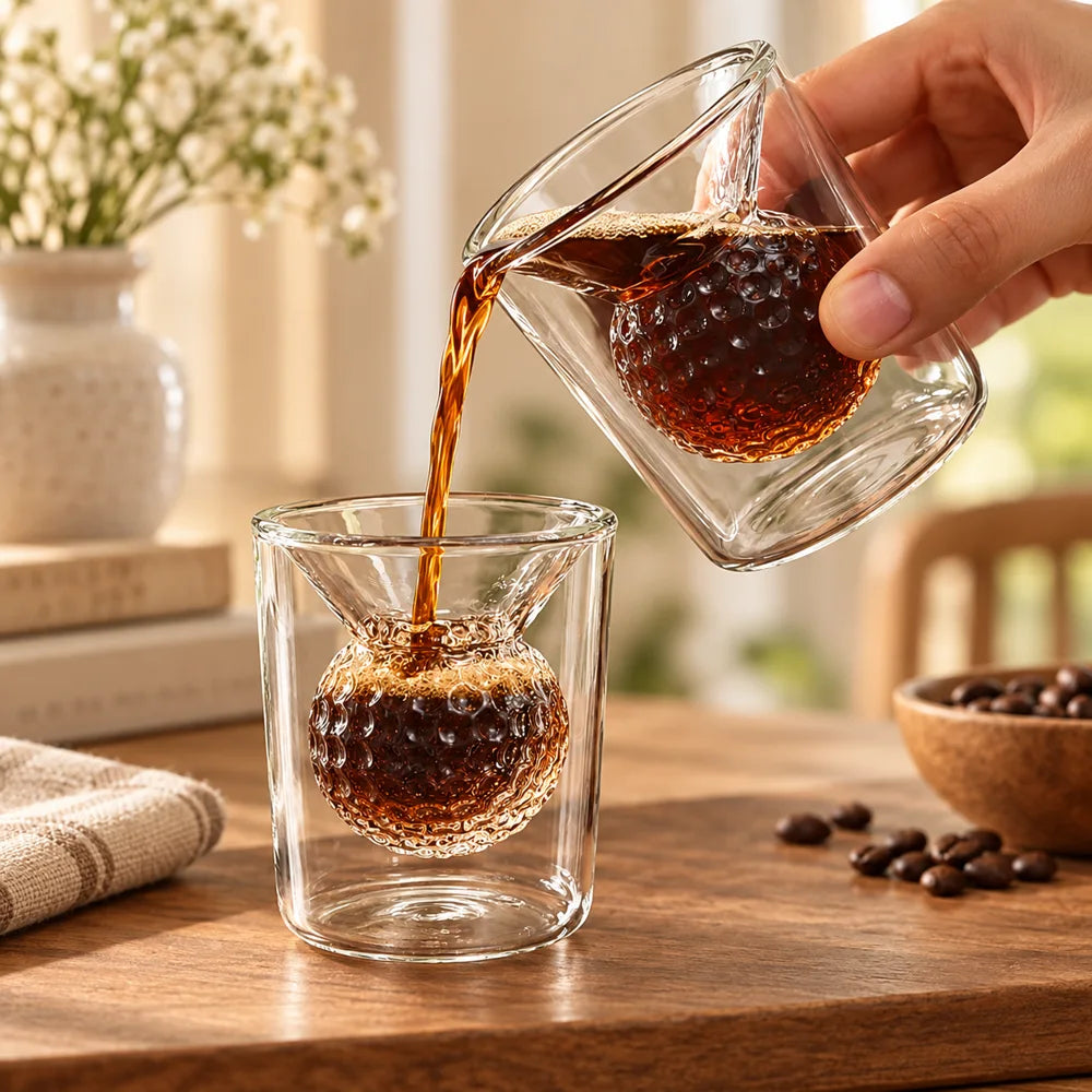 Double Layer Golf Ball Glass — view 2