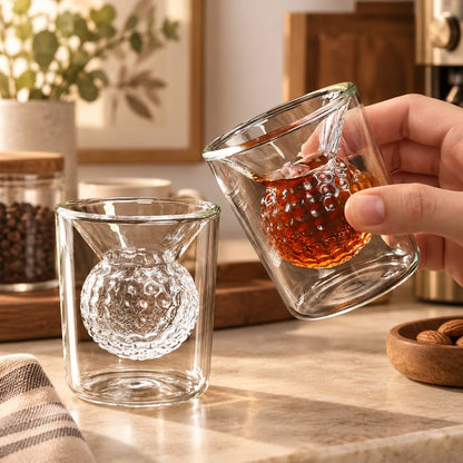 Double Layer Golf Ball Glass — view 3