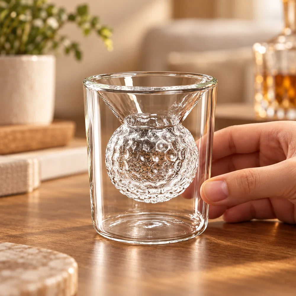 Double Layer Golf Ball Glass — view 5