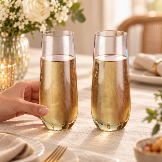 Champagne Crystal Glasses — view 1