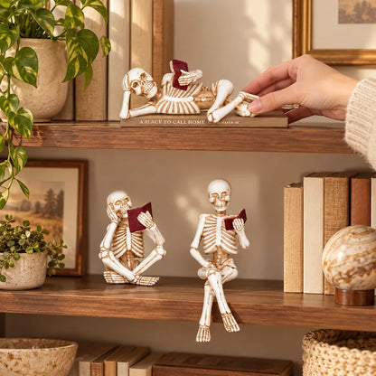 Reading Skeletons Figurines — view 2