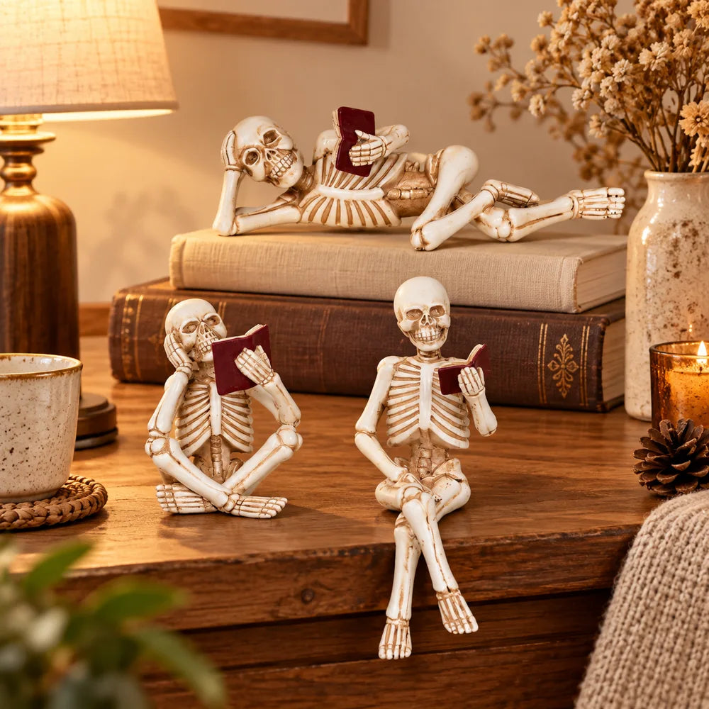 Reading Skeletons Figurines — view 4