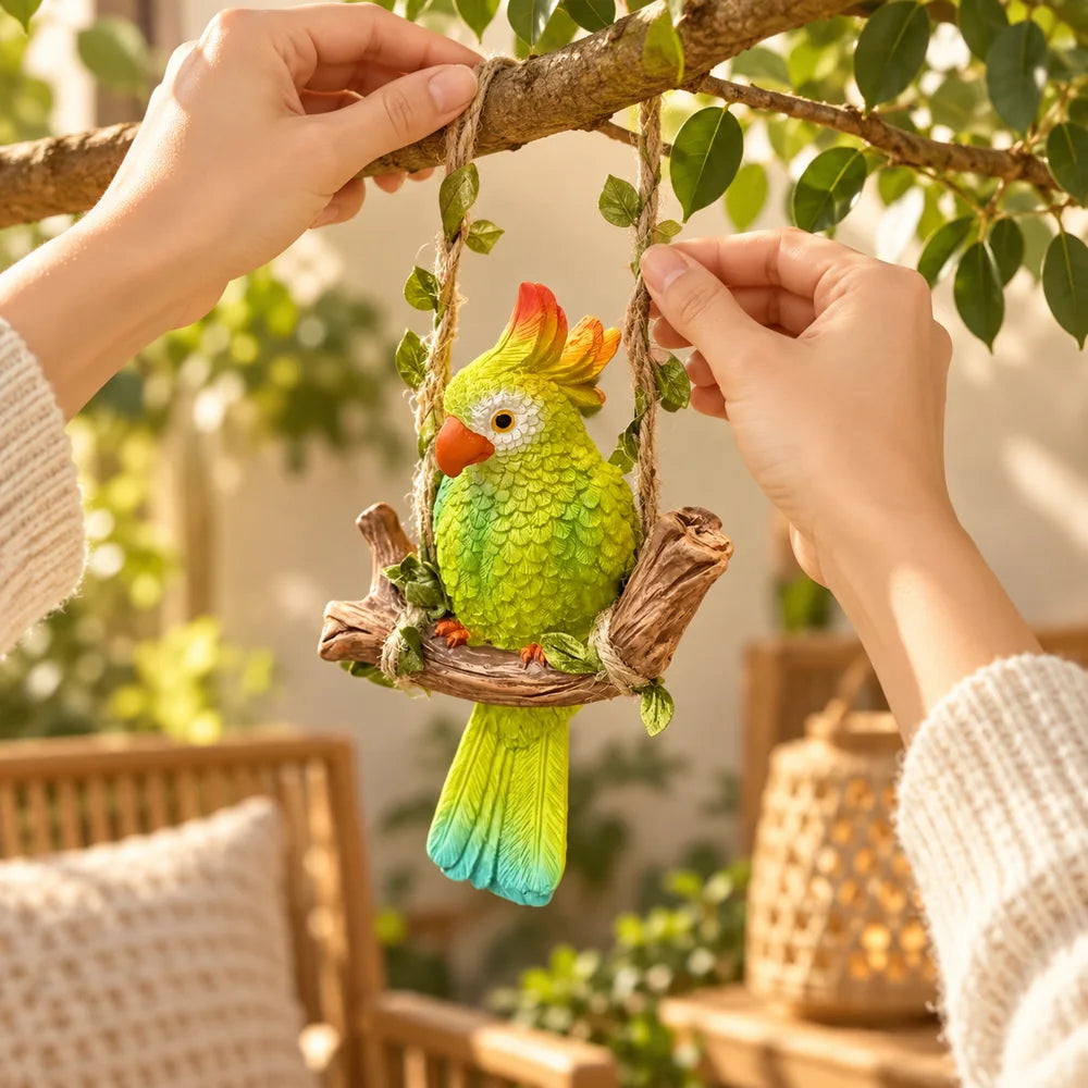 Hanging Parrot Decor Ornament — view 2