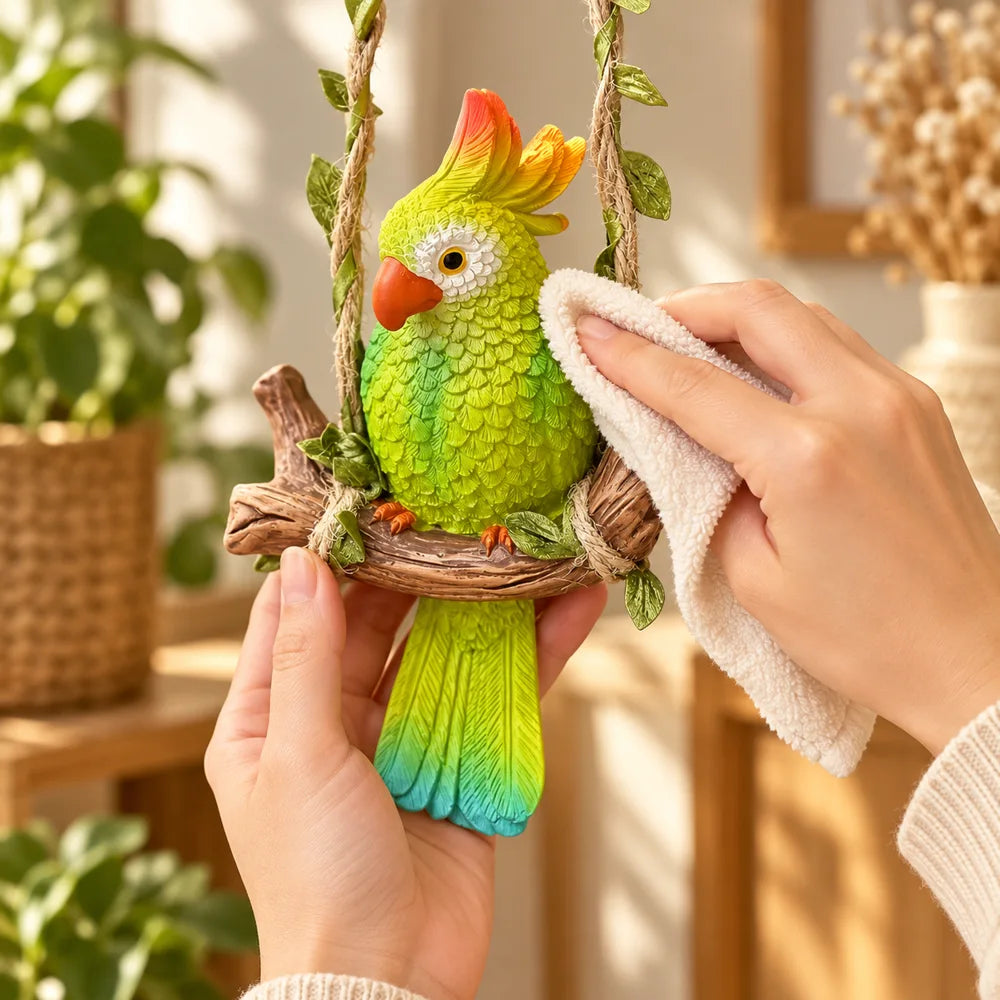 Hanging Parrot Decor Ornament — view 5