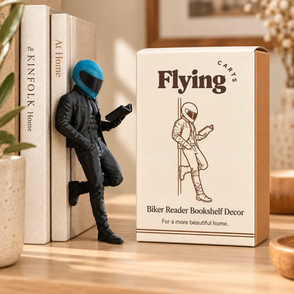 Biker Reader Bookshelf Decor — view 6