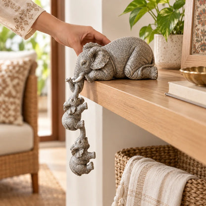 Mother & Baby Elephant Figurine — view 2
