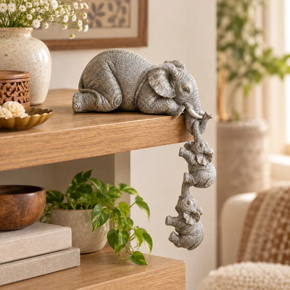 Mother & Baby Elephant Figurine — view 5