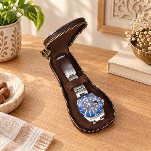 Vintage Leather Watch Sleeve — view 1