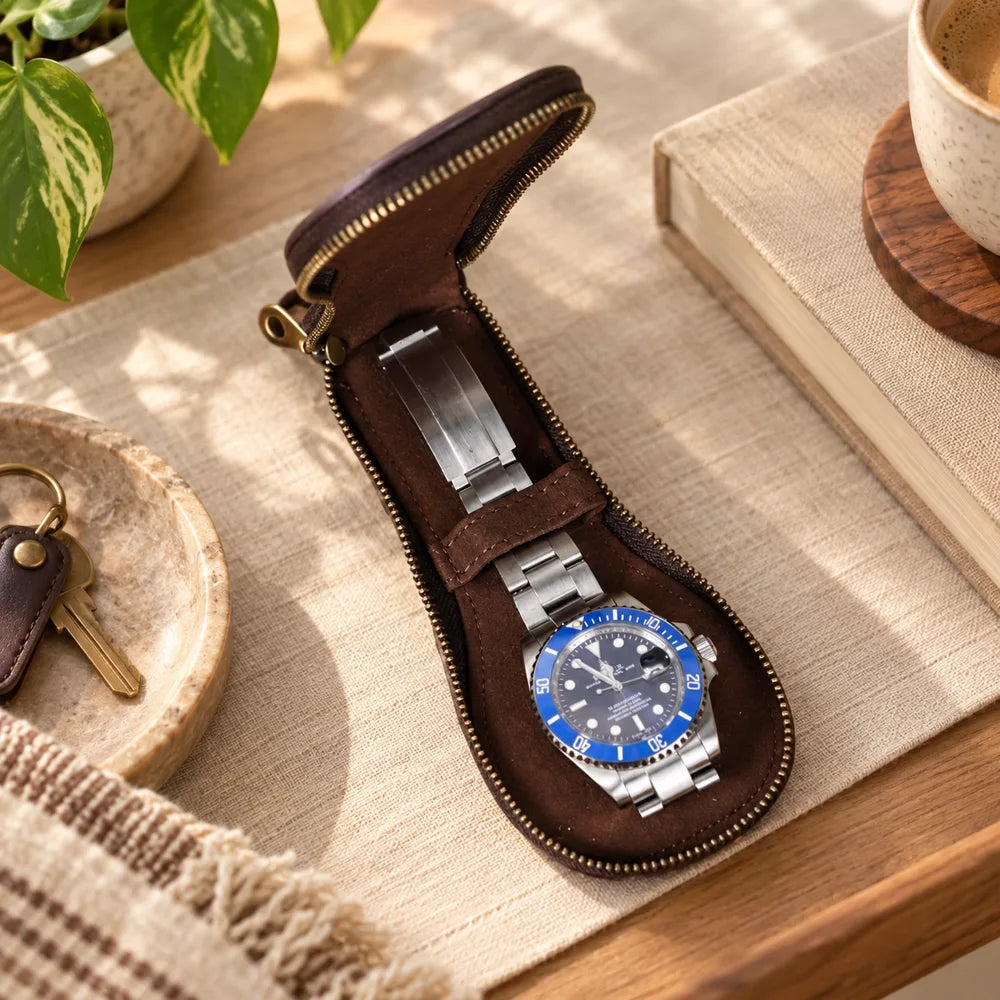 Vintage Leather Watch Sleeve — view 5