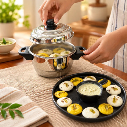 Stainless Steel Mini Idli Pot — view 1