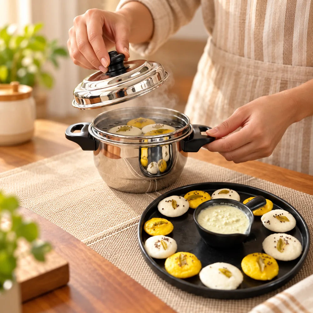 Stainless Steel Mini Idli Pot — view 3