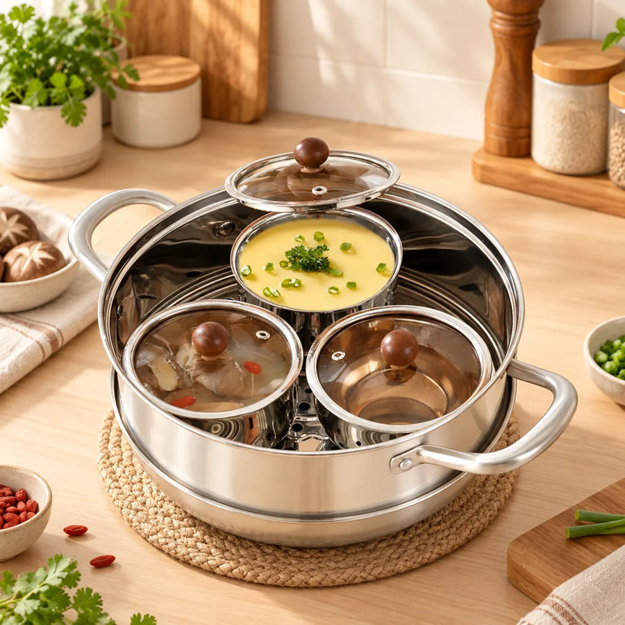 Stainless Steel Steamed Bowl — view 1