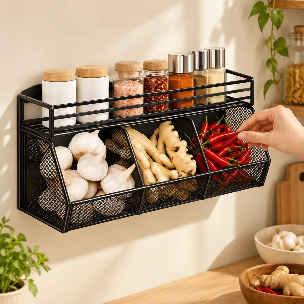 Wall Mounted Food Storage Rack — view 2