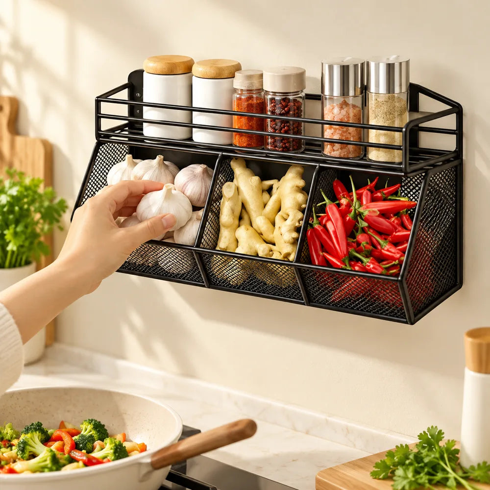 Wall Mounted Food Storage Rack — view 3