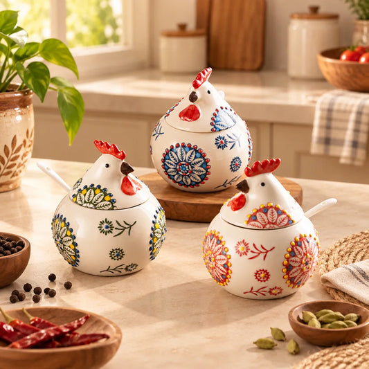 Vintage Hen Spice Jar — view 1
