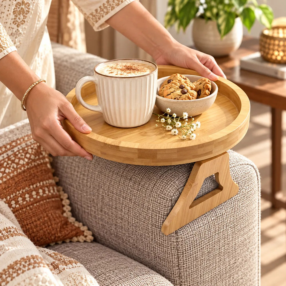 Bamboo Sofa Tray — view 2