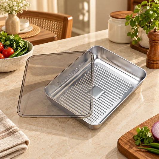 Stainless Steel Food Tray — view 1