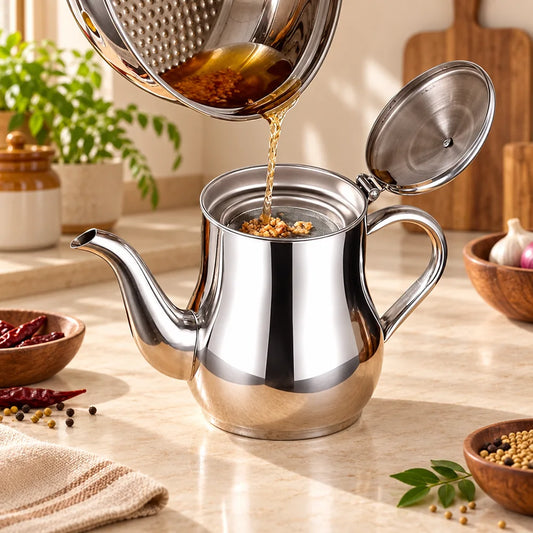Stainless Steel Oil Container Jug — view 1