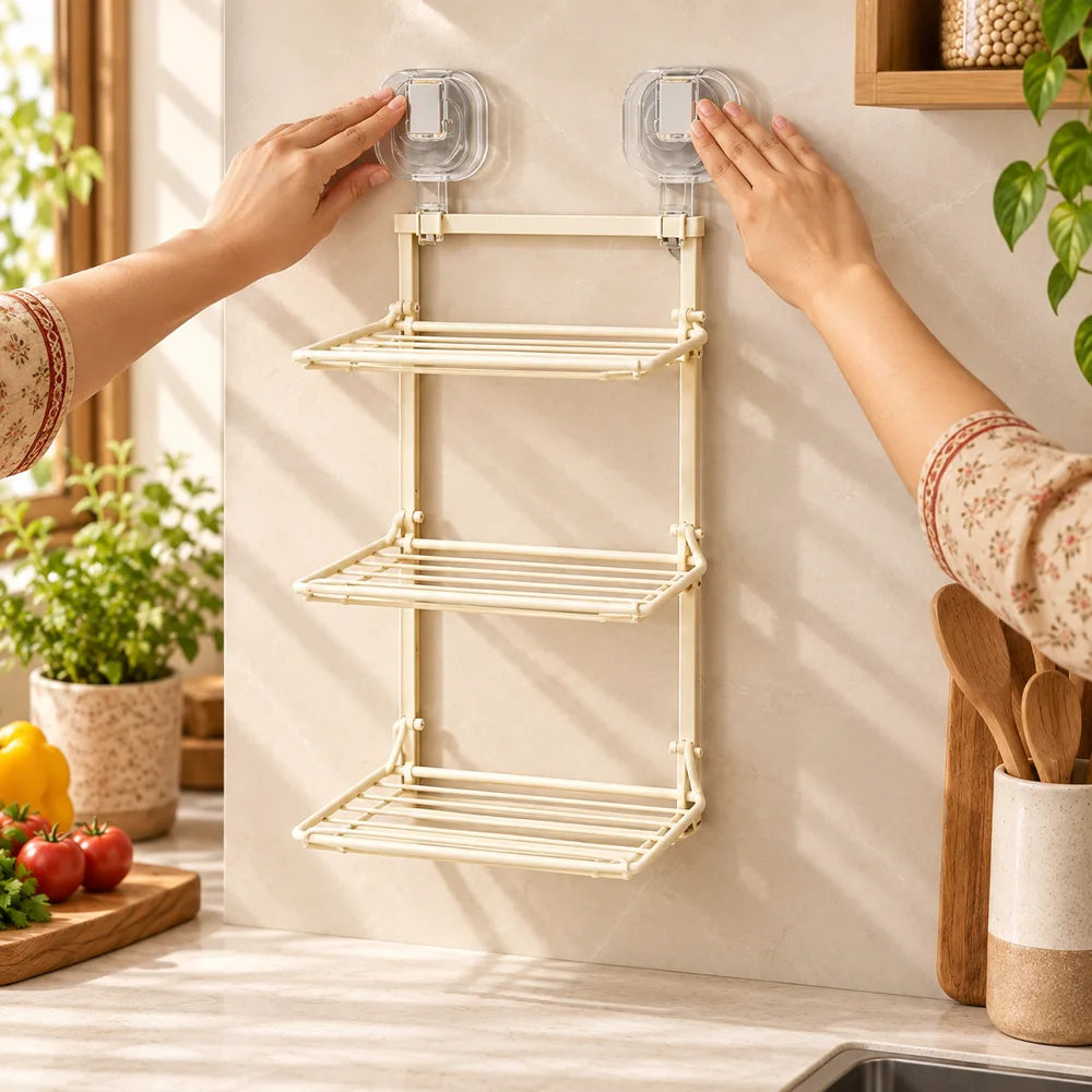 Folding Kitchen Storage Rack — view 2