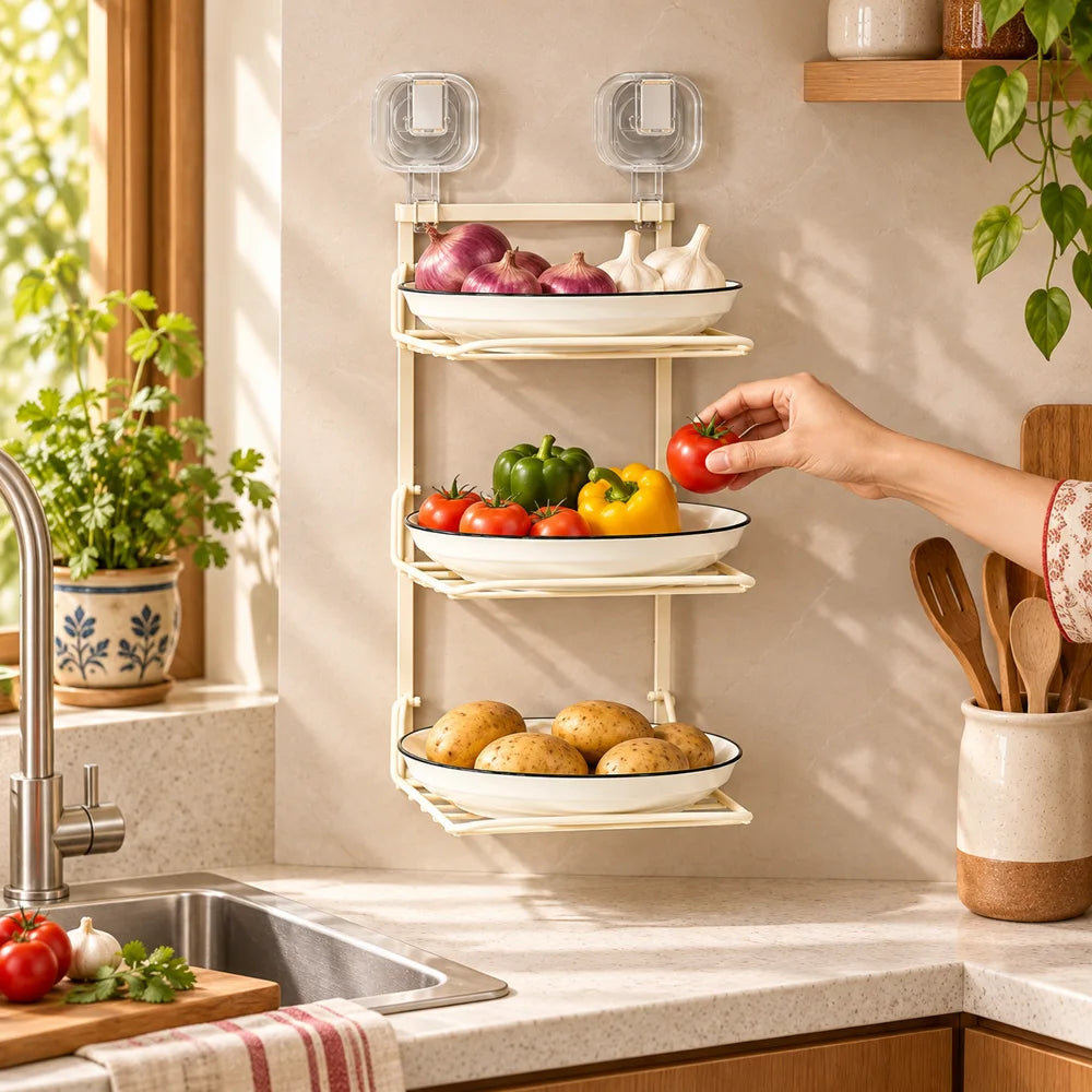 Folding Kitchen Storage Rack — view 3