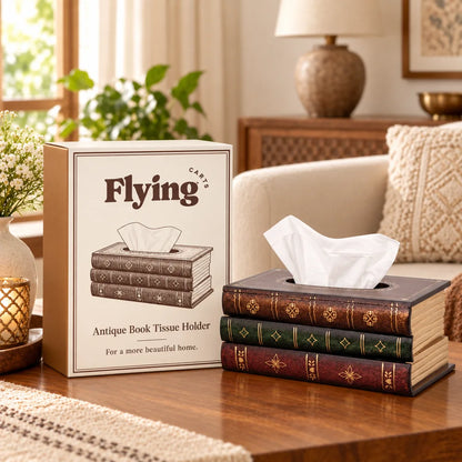 Antique Wooden Book Tissue Holder — view 6
