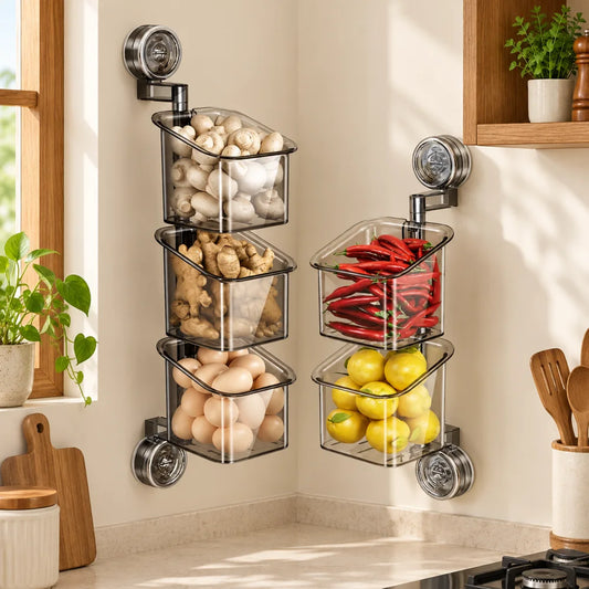 Wall-Mounted Suction Cup Rotating Organizer — view 1