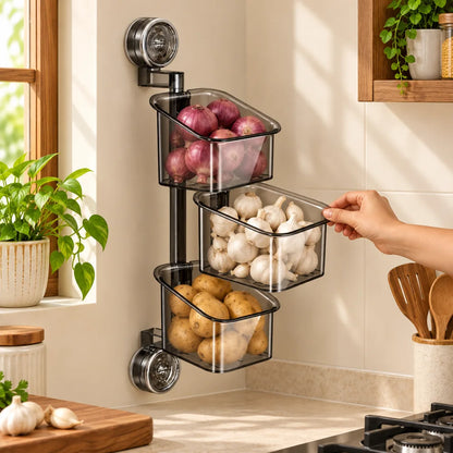 Wall-Mounted Suction Cup Rotating Organizer — view 2