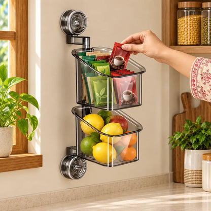 Wall-Mounted Suction Cup Rotating Organizer — view 3