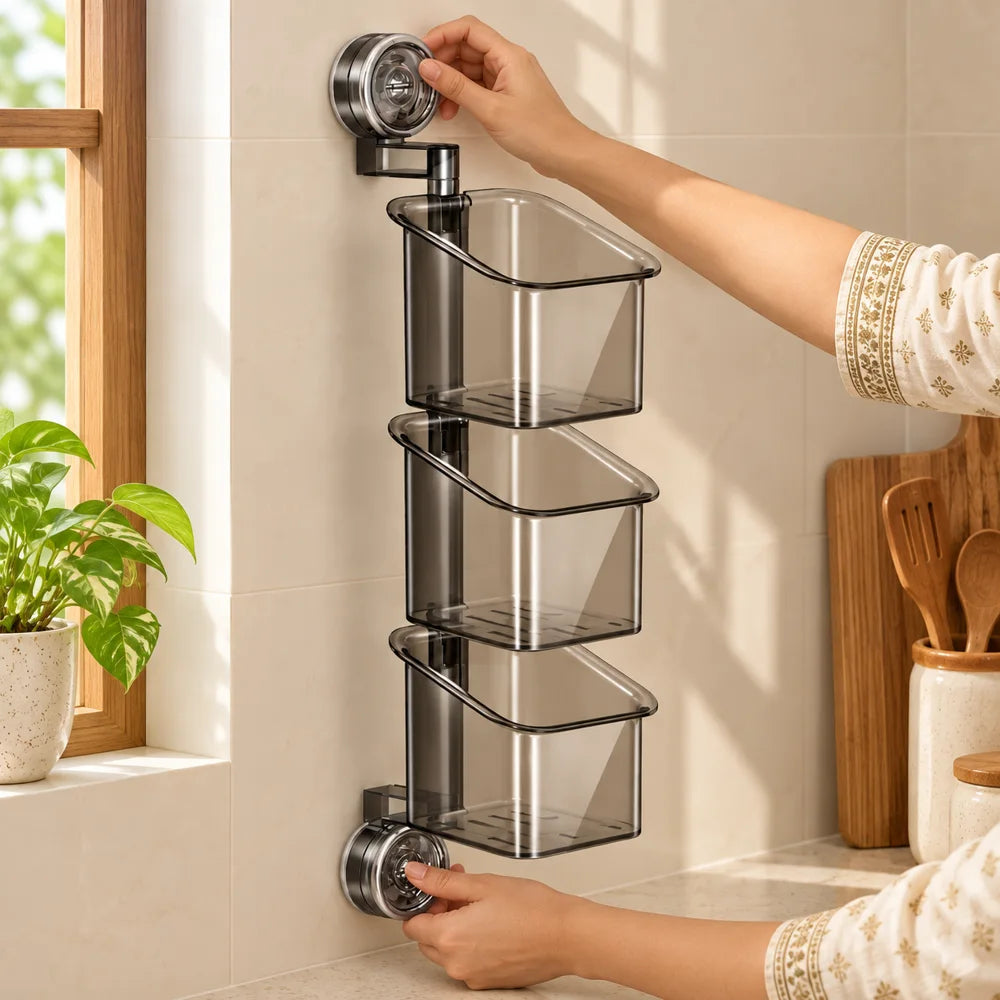 Wall-Mounted Suction Cup Rotating Organizer — view 4
