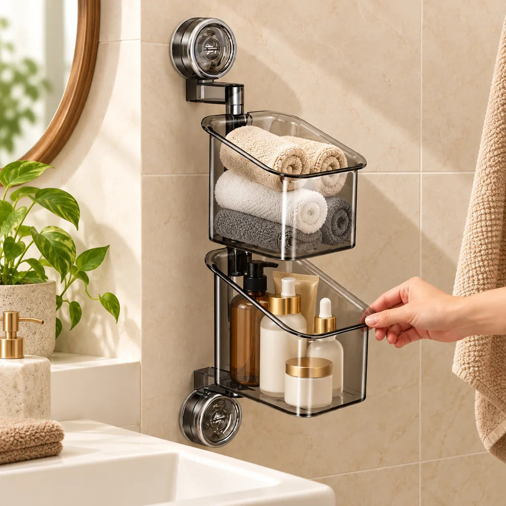 Wall-Mounted Suction Cup Rotating Organizer — view 5
