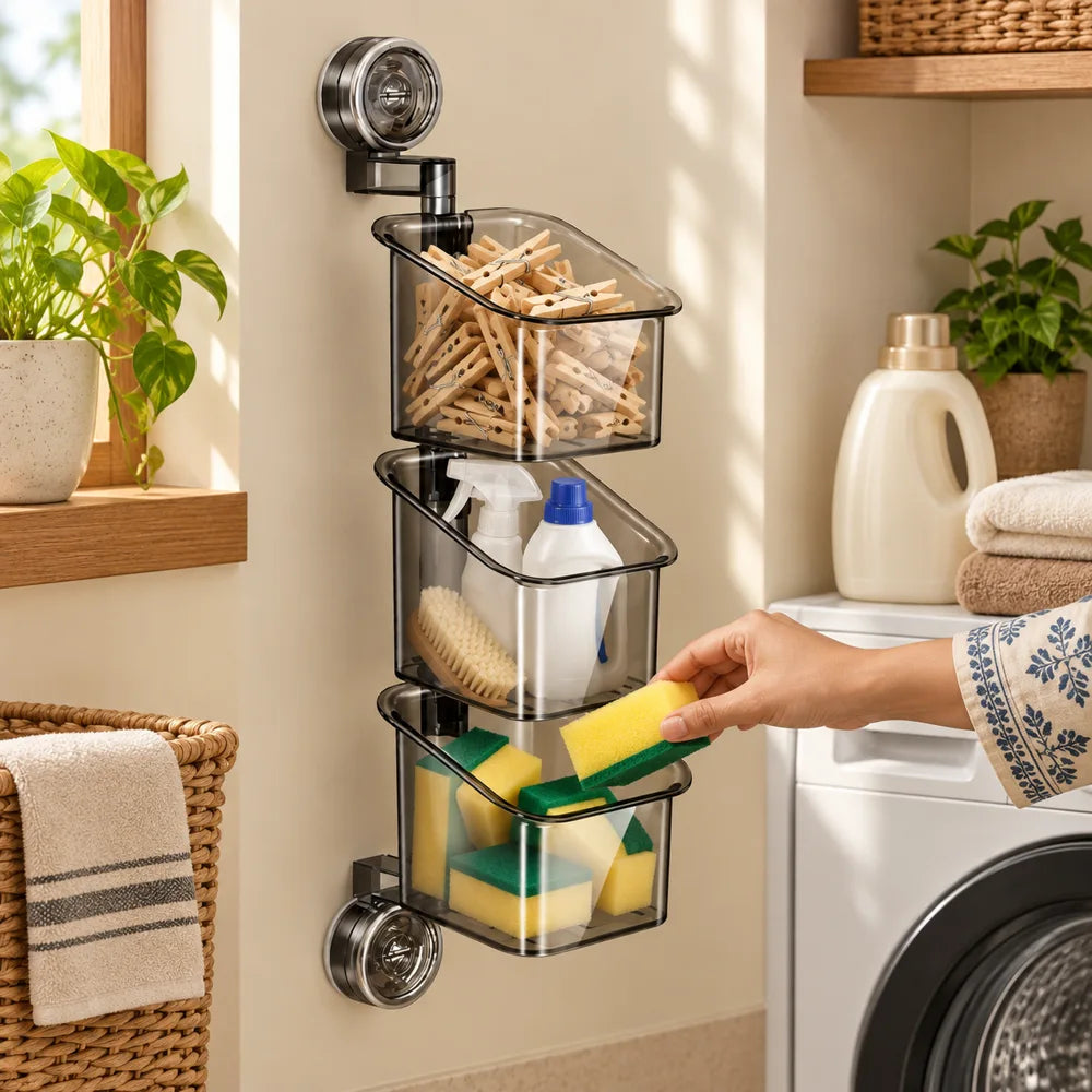 Wall-Mounted Suction Cup Rotating Organizer — view 6