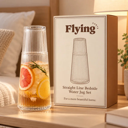 Linear Ribbed Bedside Carafe Set (Carafe & Glass) — view 6