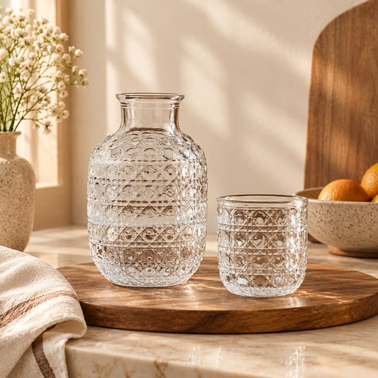 Embossed Pitcher & Glass Set (1 Pitcher & 1 Glass) — view 1