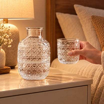 Embossed Pitcher & Glass Set (1 Pitcher & 1 Glass) — view 2