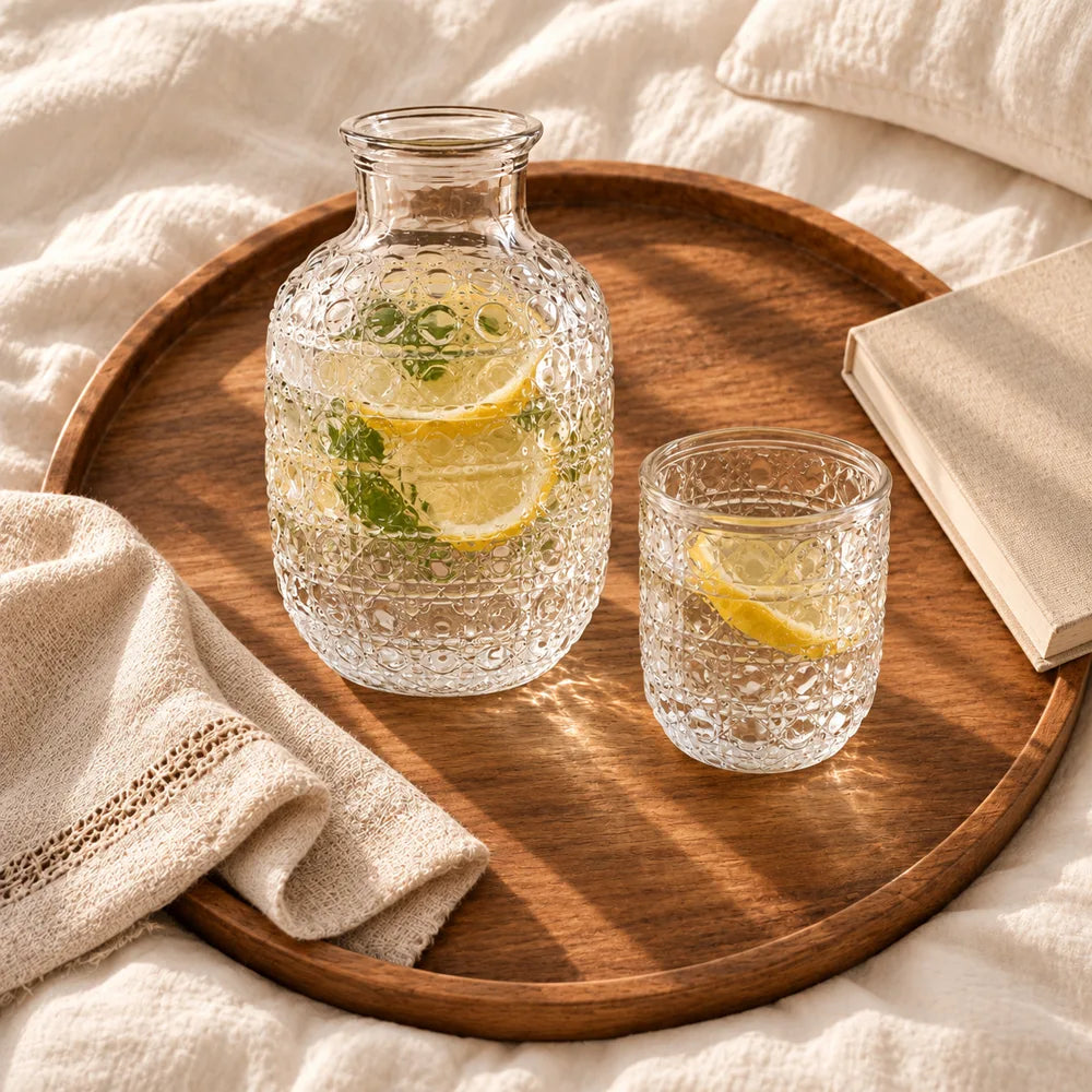 Embossed Pitcher & Glass Set (1 Pitcher & 1 Glass) — view 4