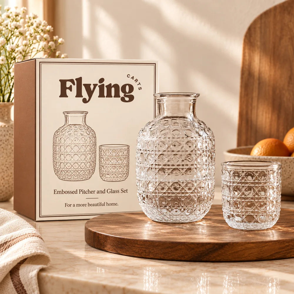 Embossed Pitcher & Glass Set (1 Pitcher & 1 Glass) — view 6