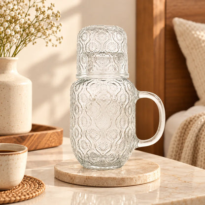 Orbit Embossed Carafe Set (540 ml Carafe & Glass) — view 1
