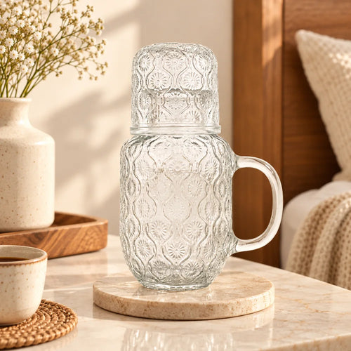 Orbit Embossed Carafe Set (540 ml Carafe & Glass) — view 1