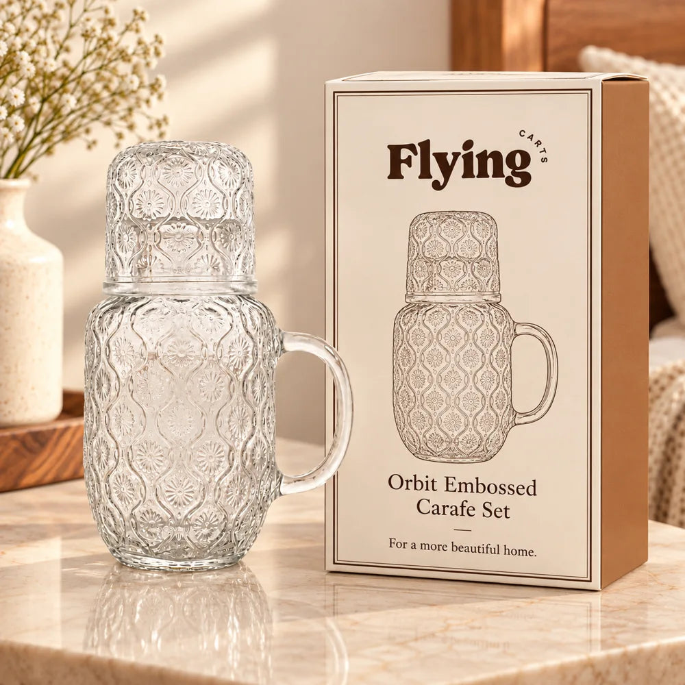 Orbit Embossed Carafe Set (540 ml Carafe & Glass) — view 6