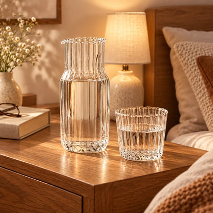 Compact Bedside Carafe & Glass (Large Carafe & Glass) — view 2
