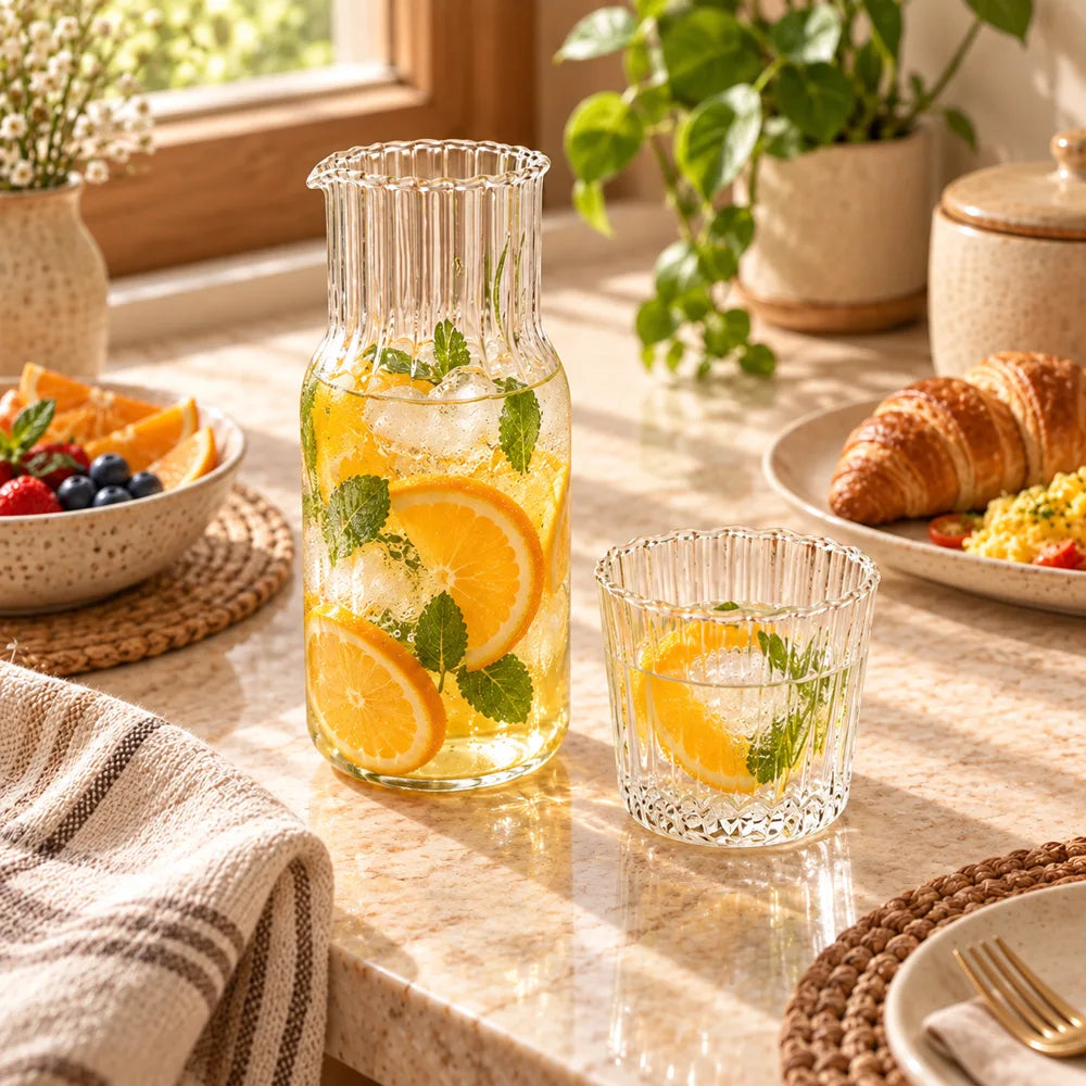 Compact Bedside Carafe & Glass (Large Carafe & Glass) — view 4