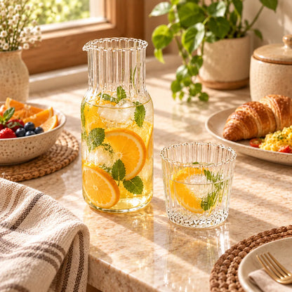 Compact Bedside Carafe & Glass (Large Carafe & Glass) — view 4