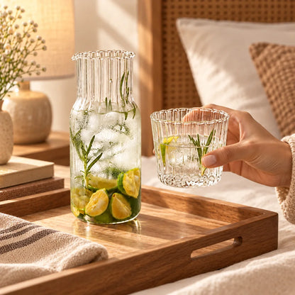 Compact Bedside Carafe & Glass (Large Carafe & Glass) — view 5