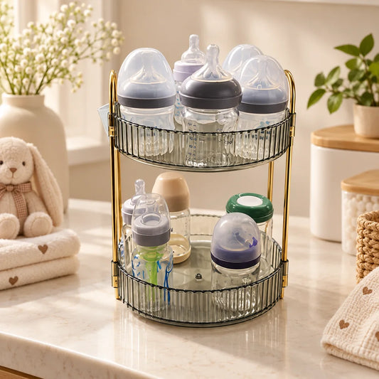 Two-Tier Bottle Organiser (Clear) — view 1