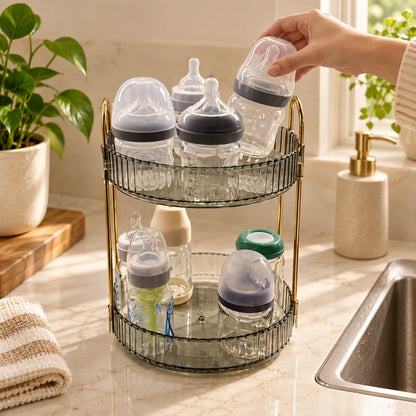 Two-Tier Bottle Organiser (Clear) — view 2