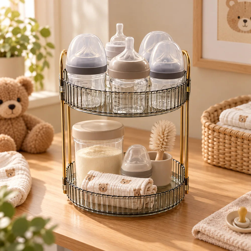 Two-Tier Bottle Organiser (Clear) — view 3