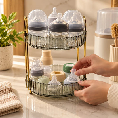 Two-Tier Bottle Organiser (Clear) — view 4