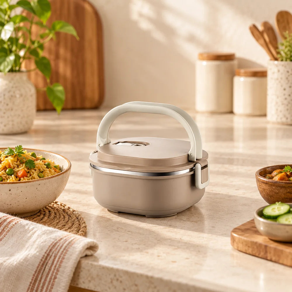Stackable Stainless Steel Lunch Box (1400 ml & 2 Layers) — view 1